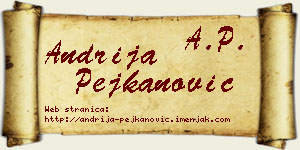 Andrija Pejkanović vizit kartica